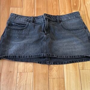 Hollister Black Denim Mini Skirt